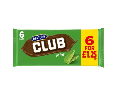 McVitie's Club Mint 12 x 6pk x 22g